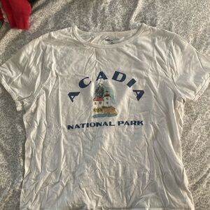 J. Crew White Acadia National Park Graphic Tee